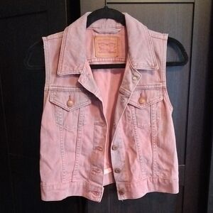 Levi's Pink Denim Vest - Small